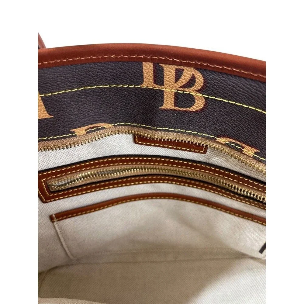 Dooney & Bourke Wren Zip Tote Wine Leather Trim Shoulder